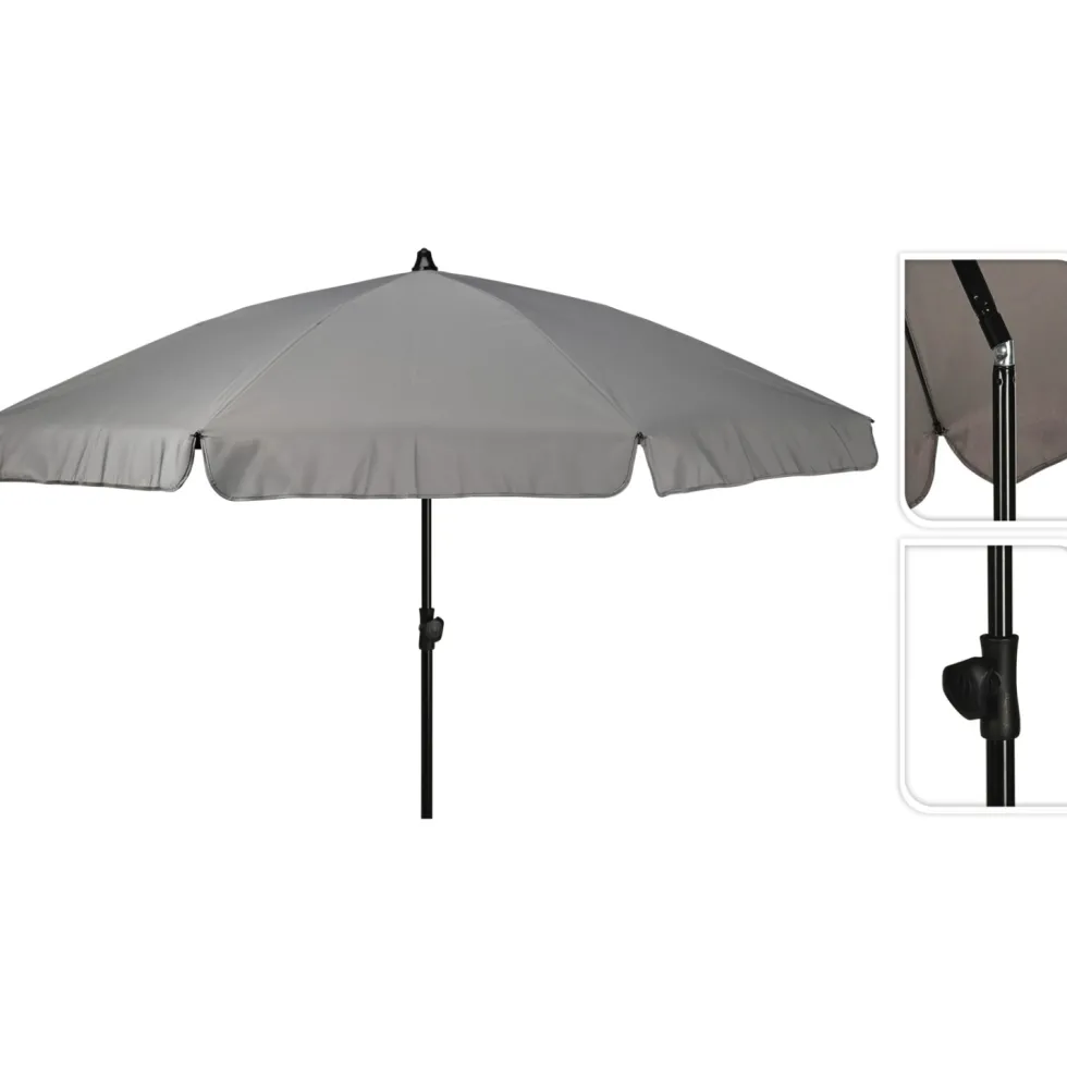 Aurinkovarjo ø185cm tumman harmaa