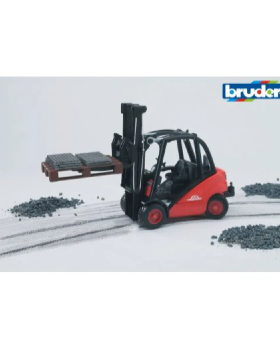 Bruder Linde H30D trukki ja 2 lavaa