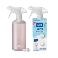 Hajusteeton yleispuhdistusaine, starttipakkaus – pullo + 2 tablettia