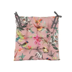 Istuintyyny ulkokäyttöön 38x38cm Birds Old Pink