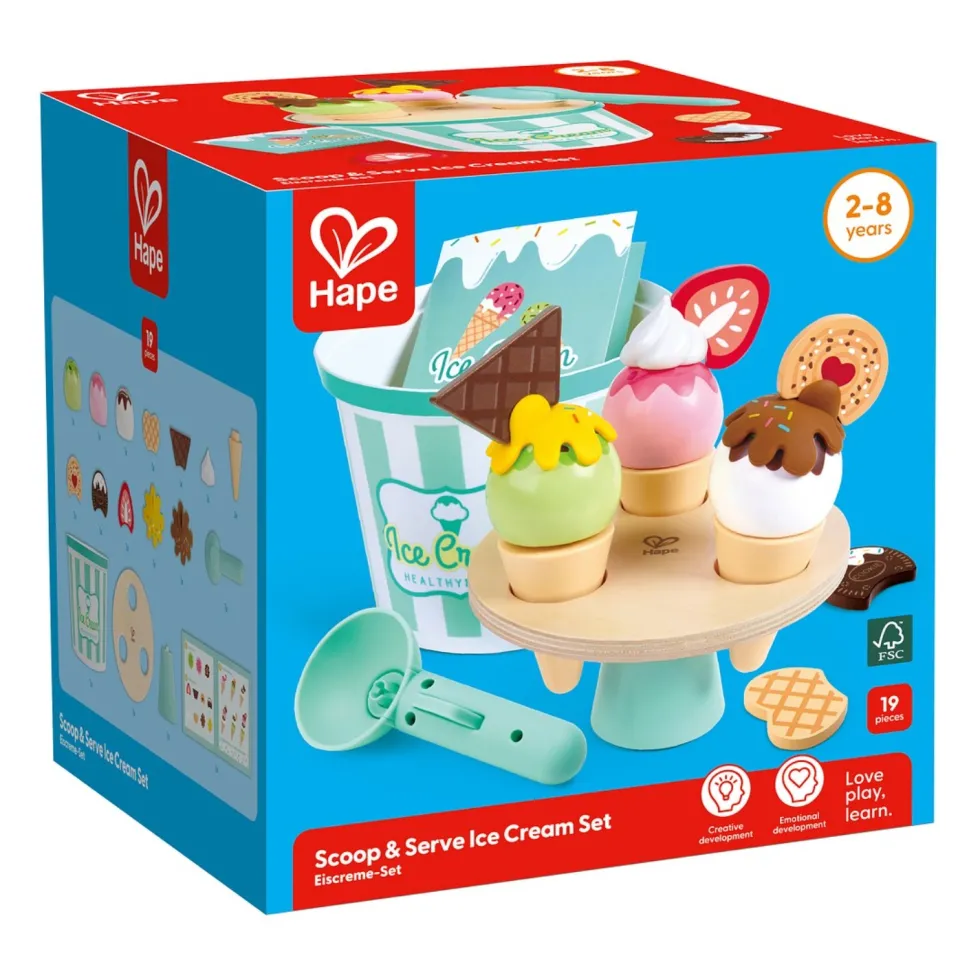 Jäätelöt leikkisetti Hape