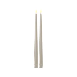 LED antiikkikynttilä 28cm harmaa