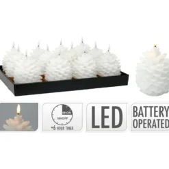 LED-käpykynttilä valkoinen