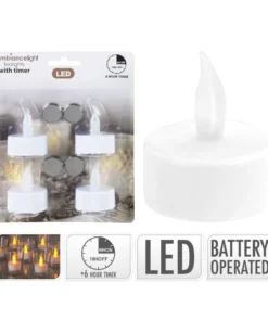 LED tuikkukynttilä 4kpl
