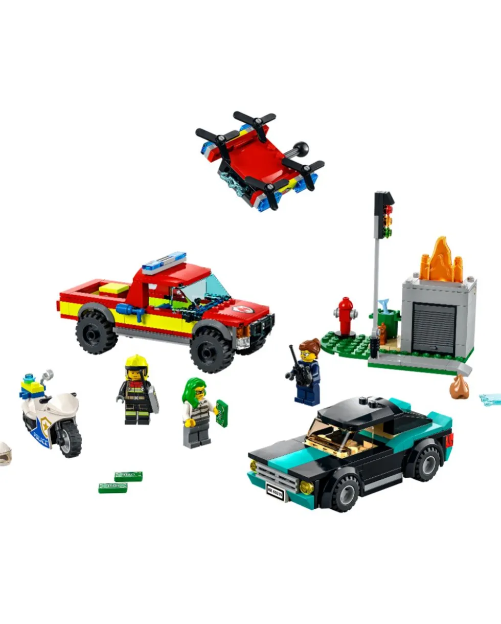 Lego City 60319 Sammutustehtävä ja poliisin takaa-ajoyksikkö