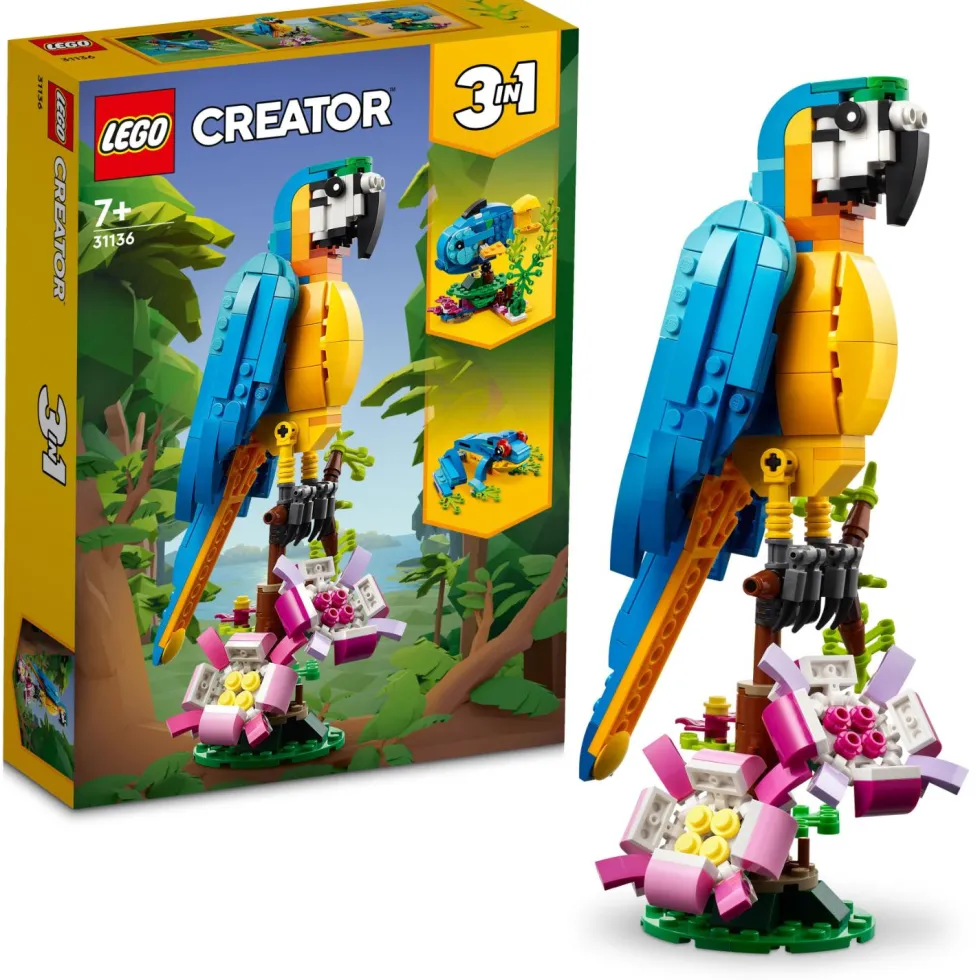 Lego® Creator 31136 3in1 Eksoottinen papukaija