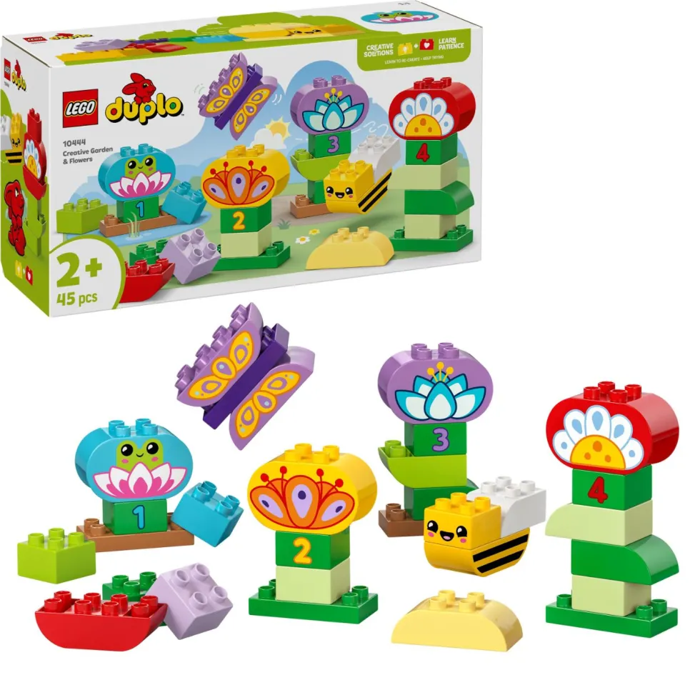 Lego® Duplo®10444 Kaupunki Mielikuvituspuutarha ja hauskat kukat pinoamislelu