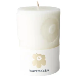 Marimekko Unikko pöytäkynttilä 6,5x10cm luonnonvalkoinen