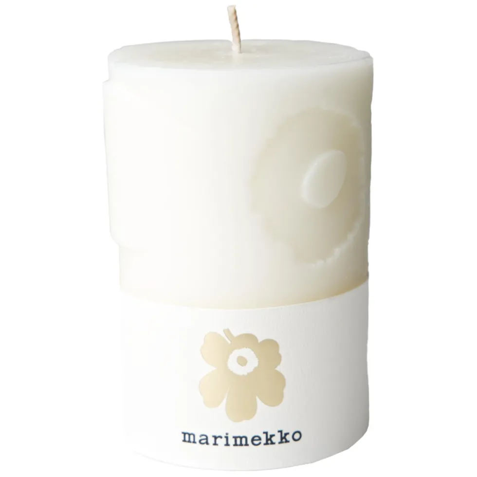 Marimekko Unikko pöytäkynttilä 6,5x10cm luonnonvalkoinen