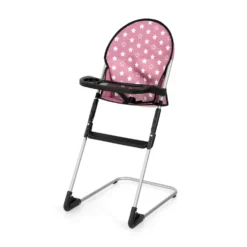 Nuken matkasänkysetti + syöttötuoli pinkki/tähdet