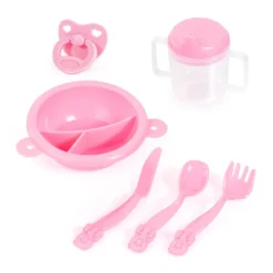 Nuken matkasänkysetti + syöttötuoli pinkki/tähdet