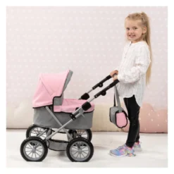Nukenvaunut Trendy roosa/harmaa