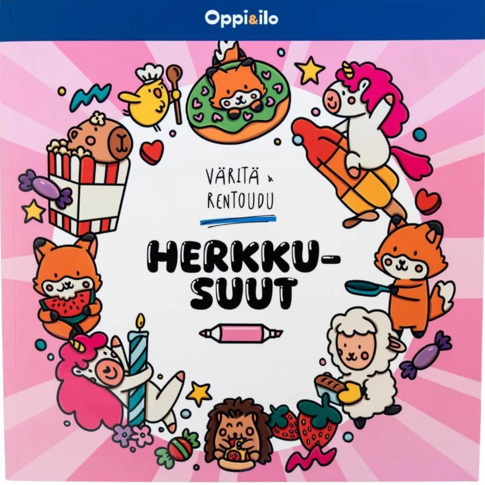 Oppi&ilo Herkkusuut värityskirja