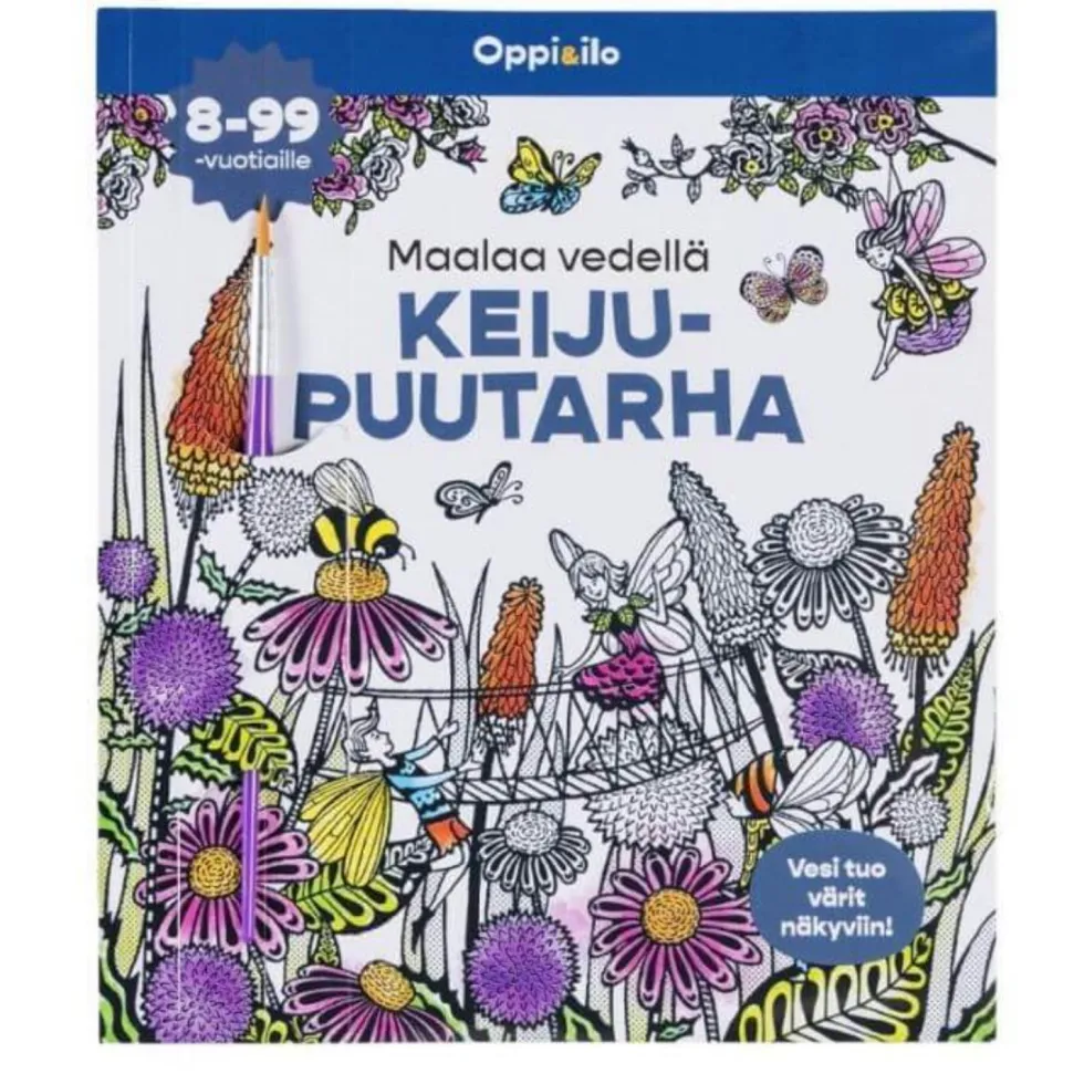 Oppi&ilo Maalaa vedellä keijupuutarha -puuhakirja