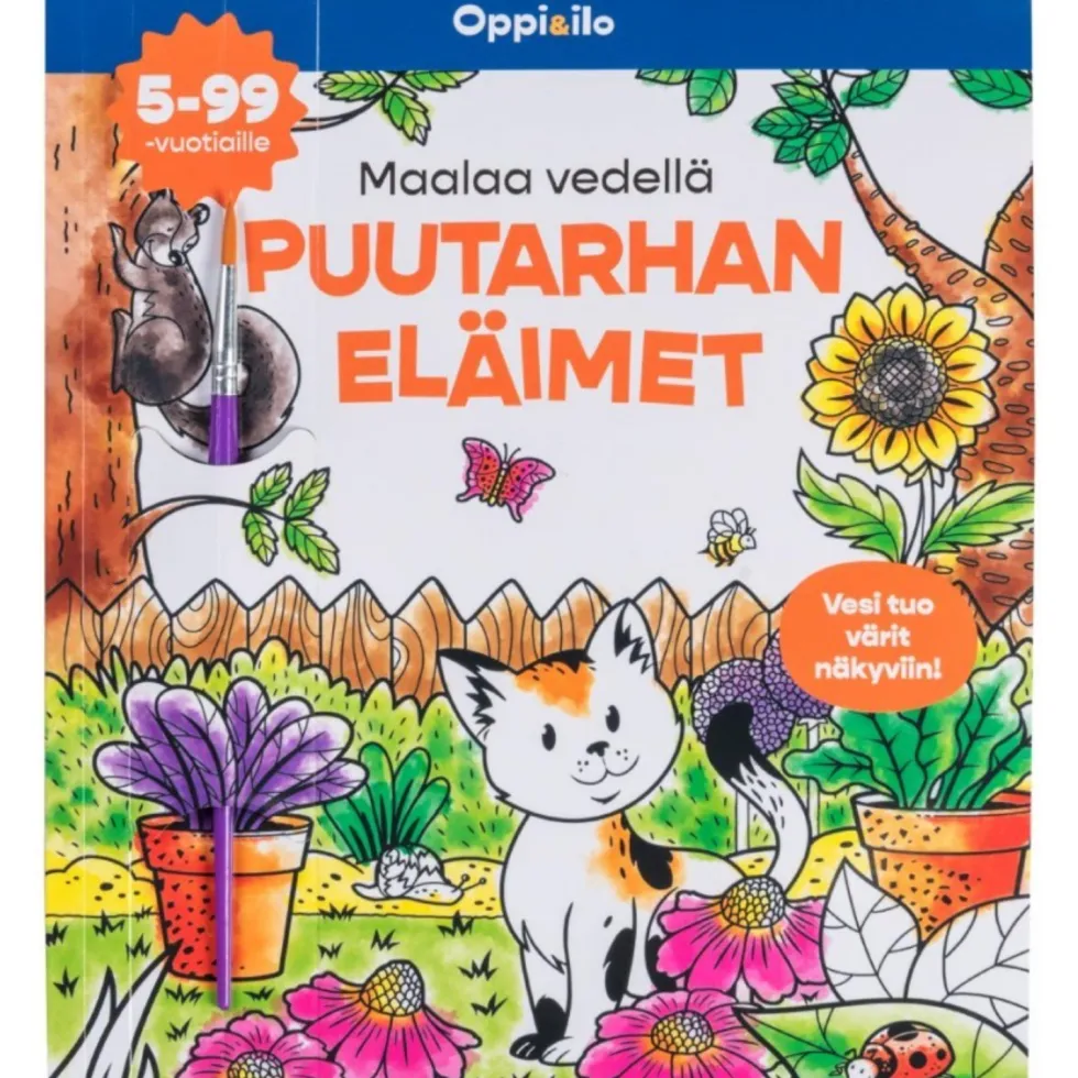 Oppi&ilo Maalaa vedellä puutarhan eläimet