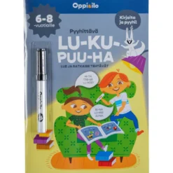 Oppi&ilo Pyyhittävä lu-ku-puu-ha -puuhakirja