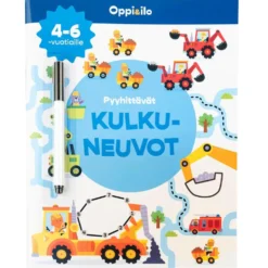 Oppi&ilo Pyyhittävät Kulkuneuvot puuhakirja