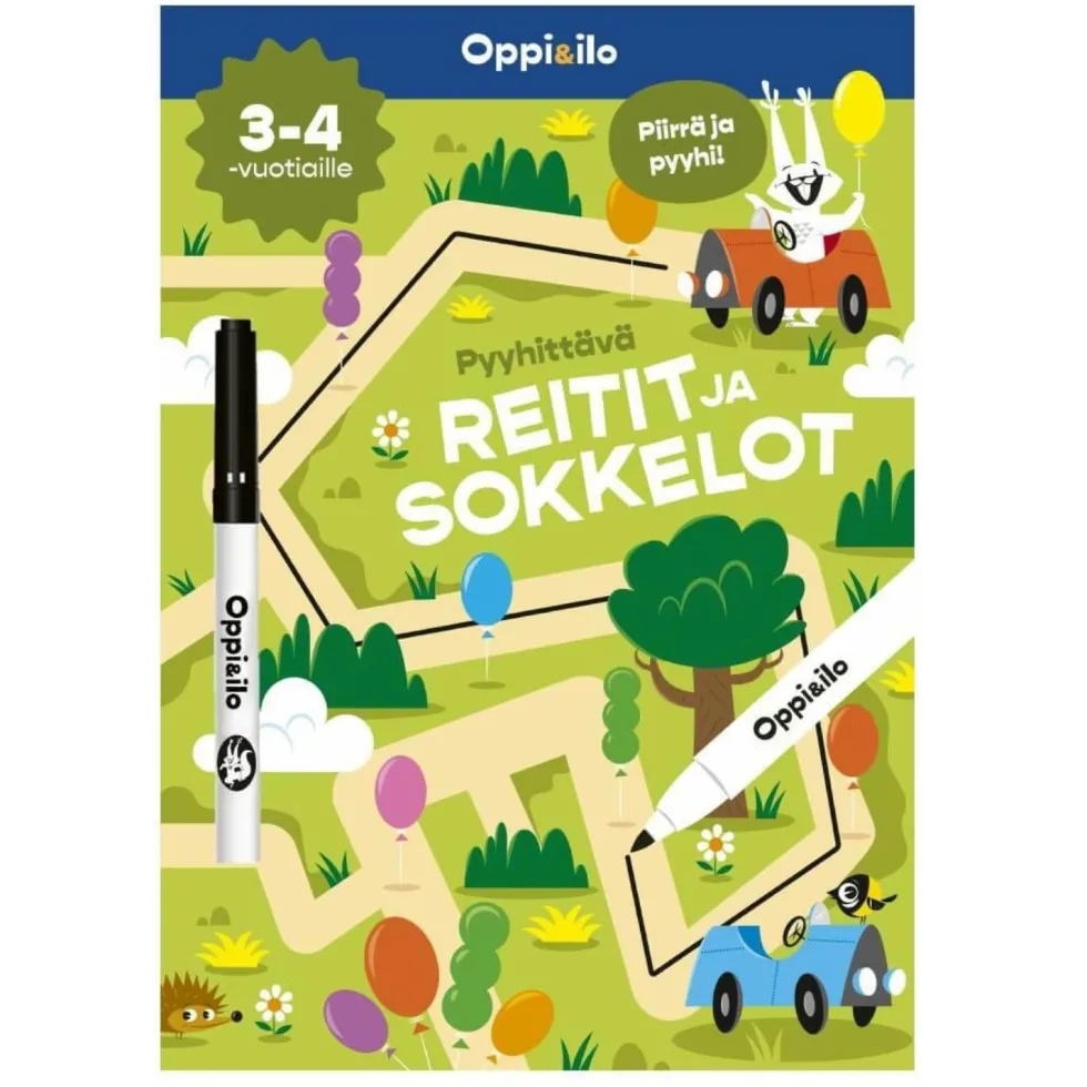 Oppi&ilo Pyyhittävät reitit ja sokkelot