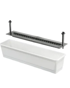 Parvekelaatikko 75 cm valkoinen altakastelu