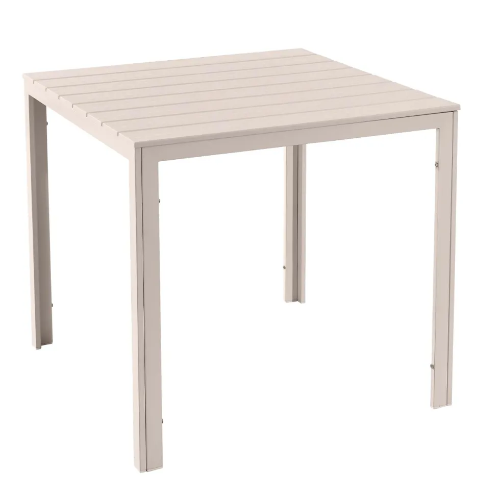 Puutarhapöytä beige 78x78cm