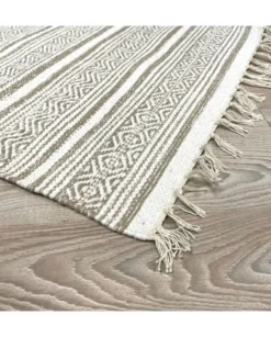 Puuvillamatto beige/valkoinen