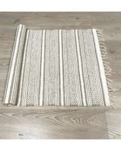 Puuvillamatto beige/valkoinen
