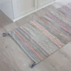 Puuvillamatto tupsuilla harmaa 70x150cm