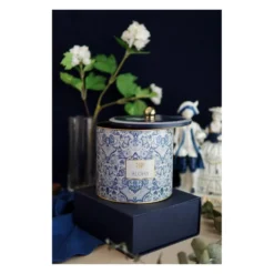 Pyöreä metallipurkki 3,5l Azulejos