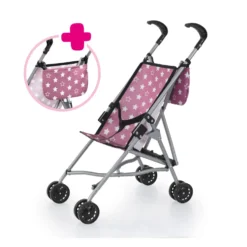 Sateenvarjorattaat pinkki/ tähdet