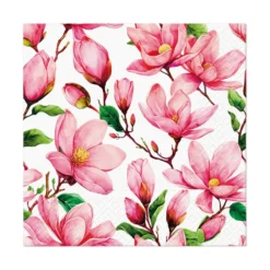 Servetti 33x33cm pinkit kukat