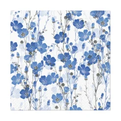 Servetti 33x33cm siniset kukat