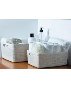 Säilytyslaatikko Jute 12L luonnonvalkoinen