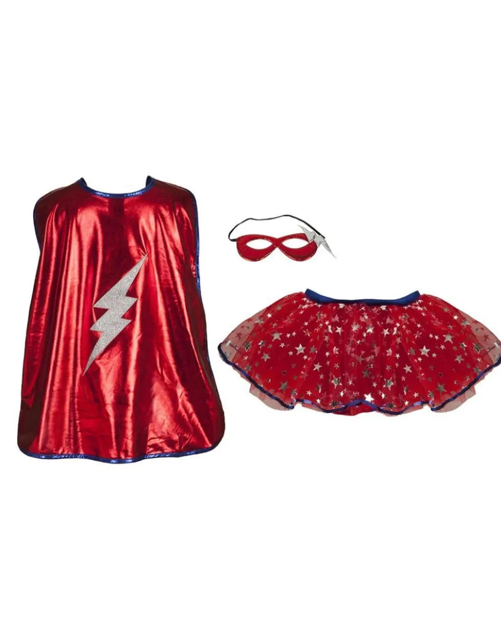 Supersankari tutu, viitta ja maski